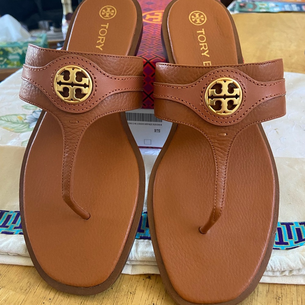 Tory Burch Tan Leather Sandals